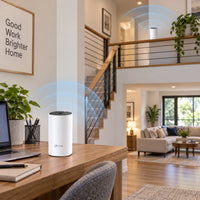 Sistema Mesh TP-Link Deco M4 AC1200 de 2 Unidades - lifestyle two-floor-home - Media Factory