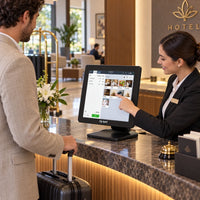 Todo en Uno Sat N150 Core i5 6TH RAM 8GB SSD 256GB 15.6" - lifestyle hotel-reception - Media Factory POS