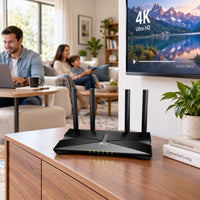 Router TP-Link Archer AX53 AX3000 Wi-Fi 6 Dual Band - lifestyle family-stream-work - Media Factory