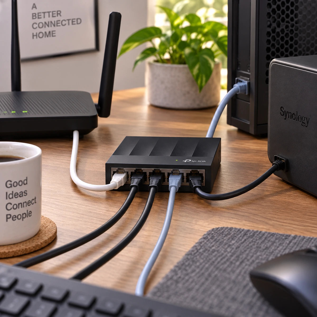 Switch Gigabit TP-Link LiteWave LS1005G de 5 Puertos - lifestyle home-office-network - Media Factory