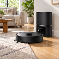Robot Aspirador Tapo RV30 Max Plus con Base de Autovaciado - lifestyle rug-edge-cleaning - Media Factory