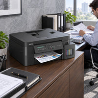 Impresora Brother DCP-T830DW Wi-Fi dúplex con ADF — documentación en una oficina contable