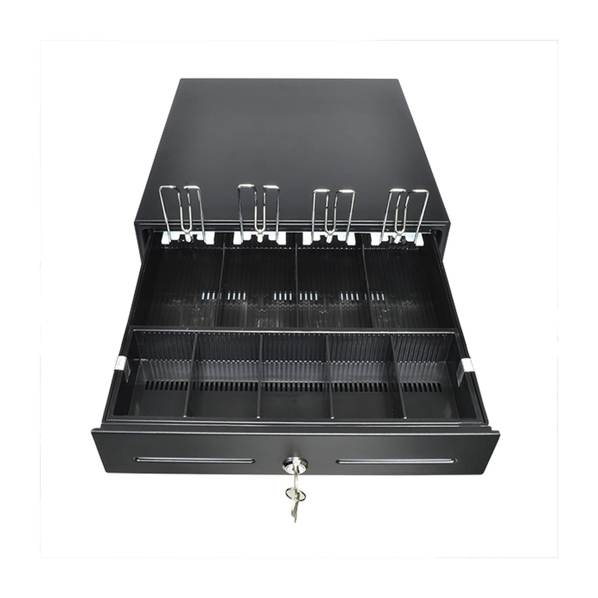 Cajón Monedero Jaltech 350MM Tps 35 4 Puestos Riel Metalico, vista del producto