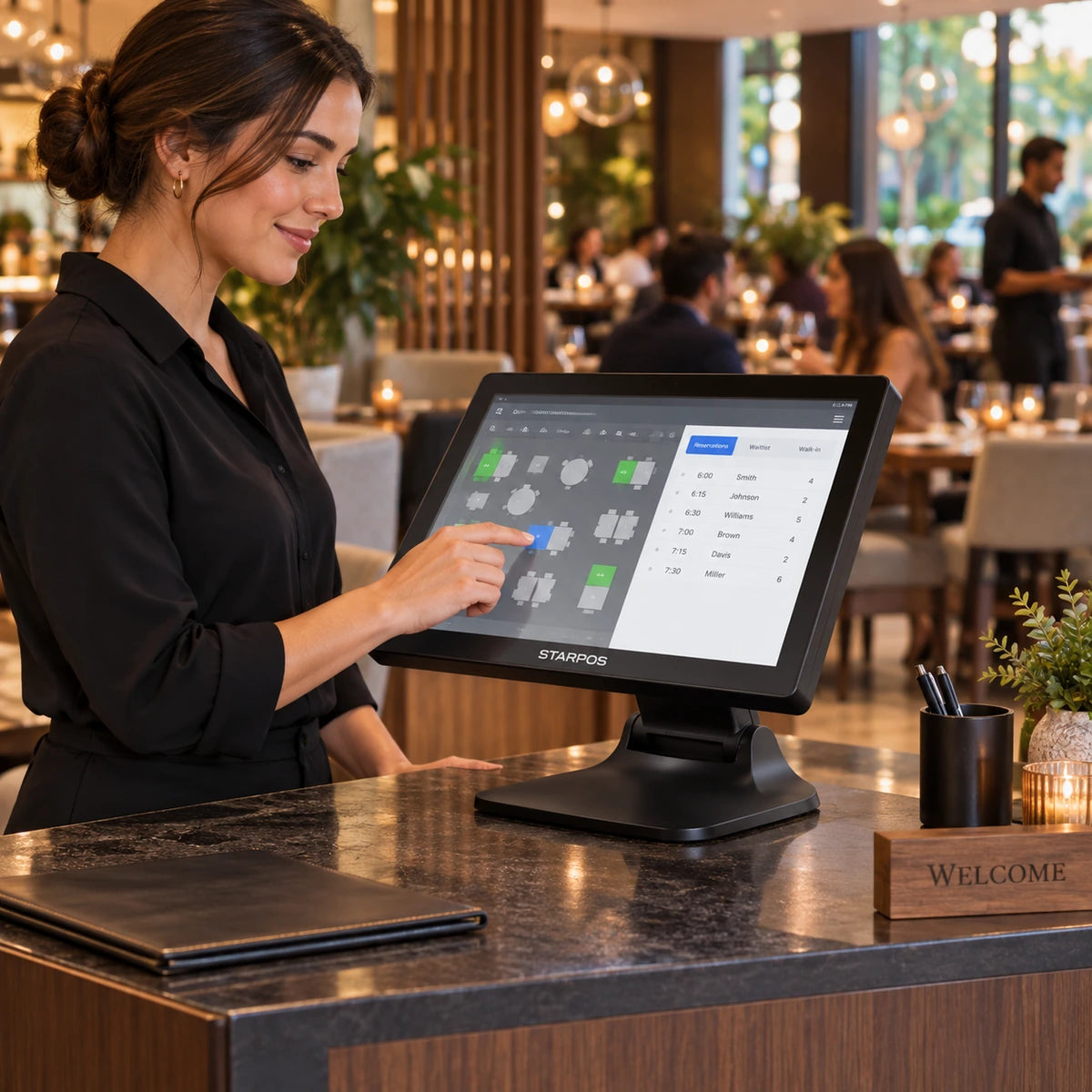 Computador Todo en Uno POS Star Z156W Intel Celeron N5096 RAM 8GB SSD 256 Touch 15.6 pulgadas Negro