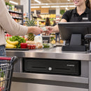 Cajón Monedero Star POS 410 Heavy 5 Puestos Riel Metalico Negro - lifestyle retail-cashier - Media Factory POS