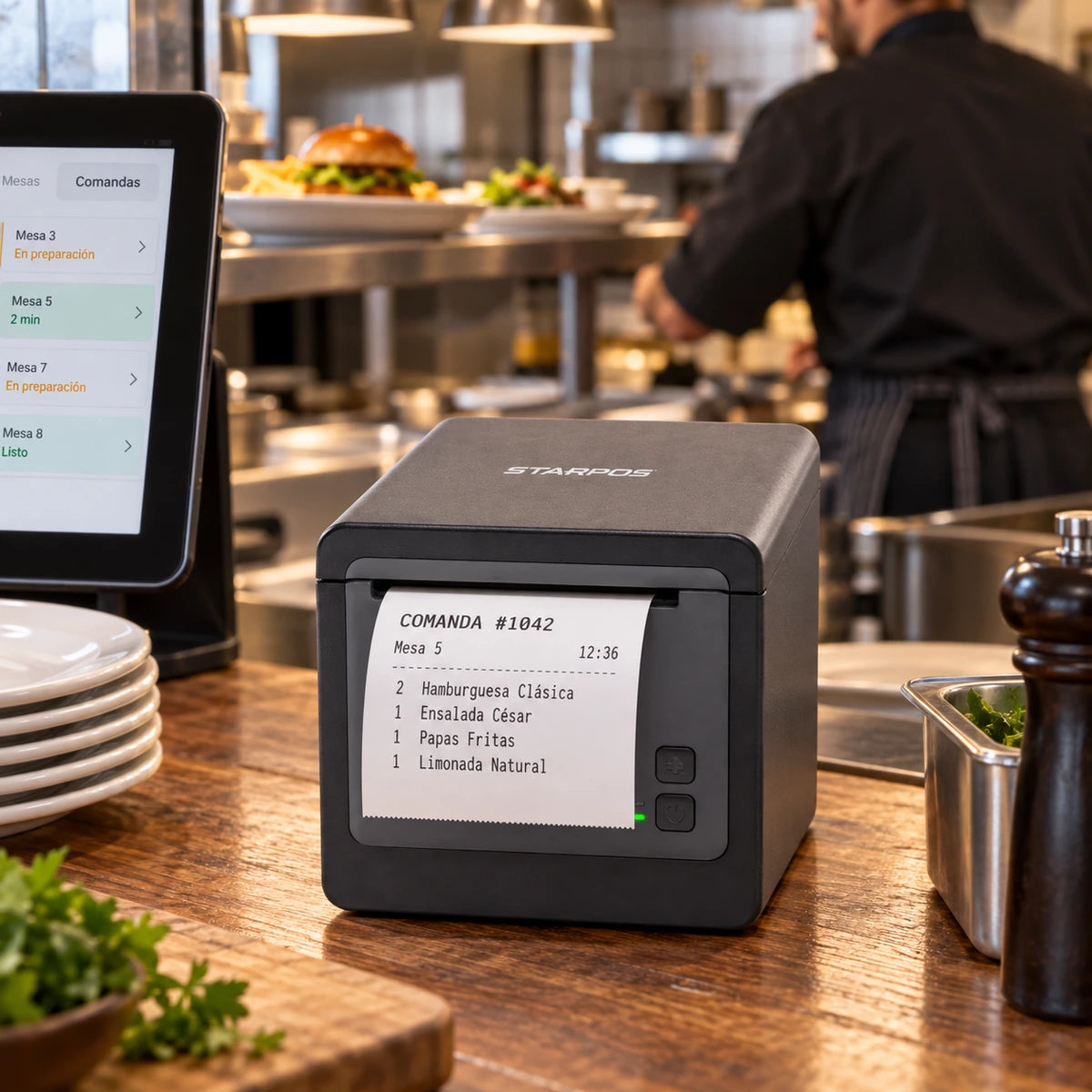 Impresora POS Térmica Star POS TP80NC-M 80 mm USB Wi-Fi Bluetooth