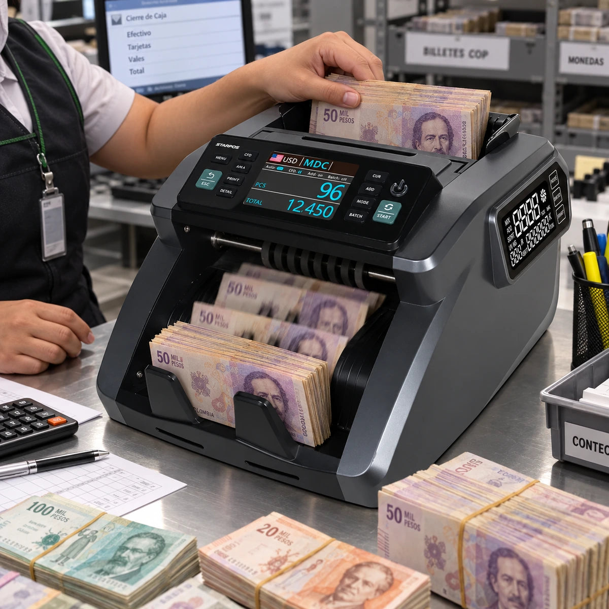 Contadora y Denominadora de Billetes Star POS N70D