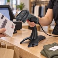 Lector de Código de Barras Alámbrico Industrial Star POS 6267 ID Cedulas 1D 2D QR USB - lifestyle retail-checkout - Media Factory POS