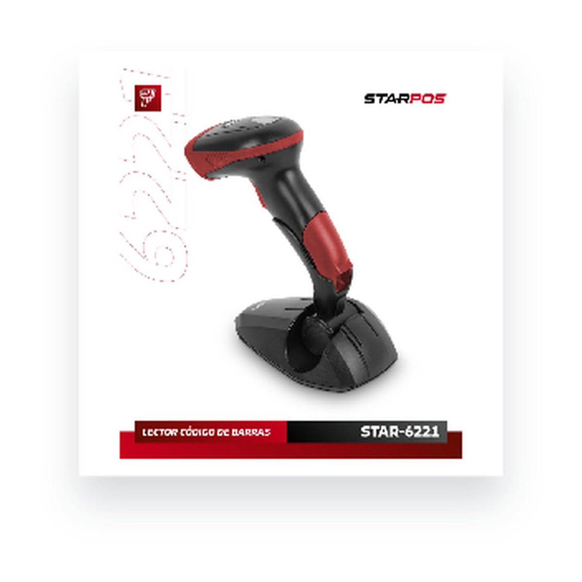 Lector de Código de Barras Alámbrico Star POS 6221 1D 2D QR USB