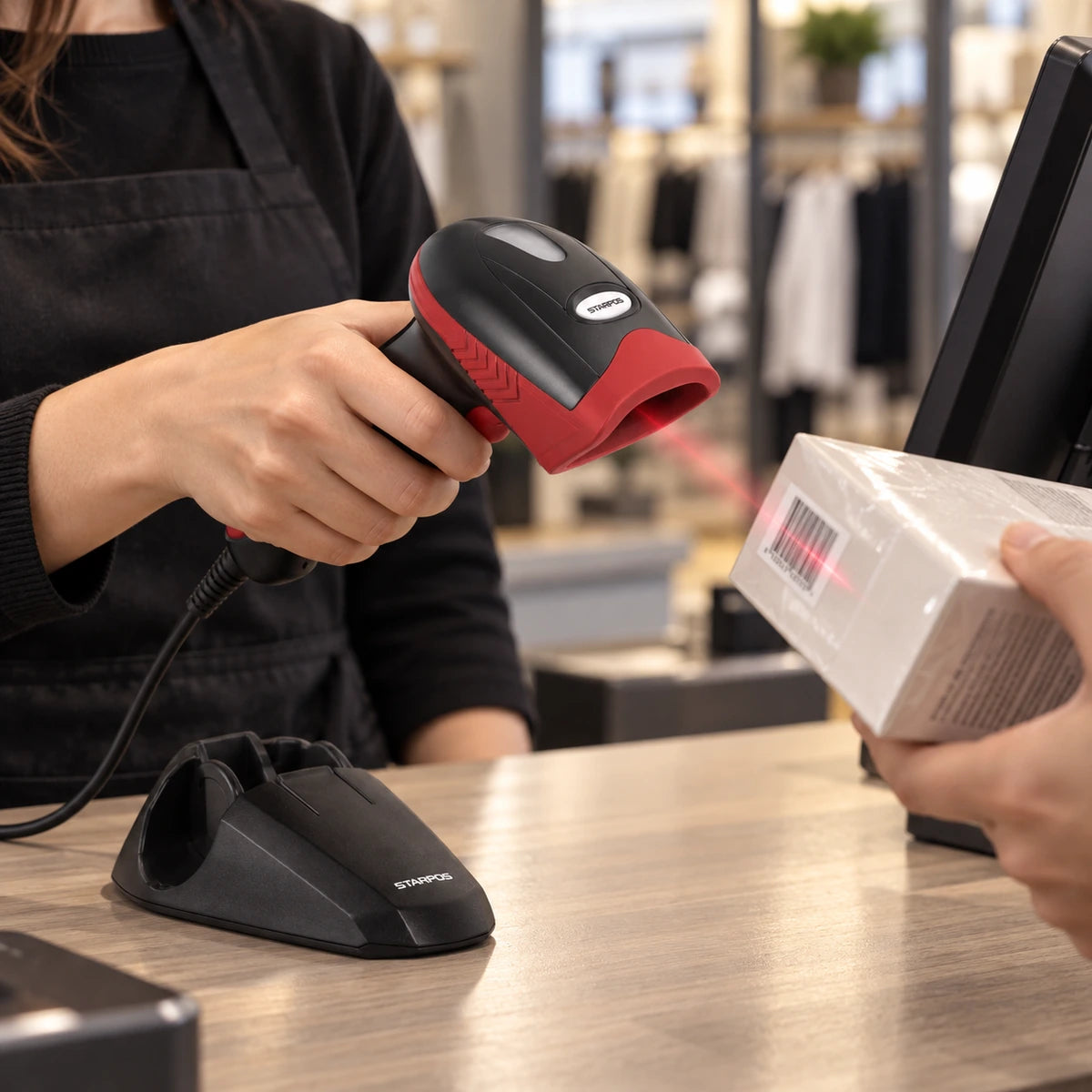 Lector de Código de Barras Alámbrico Star POS 6221 1D 2D QR USB