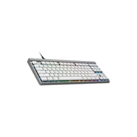 Vista elevada del teclado Logitech G515 TKL blanco