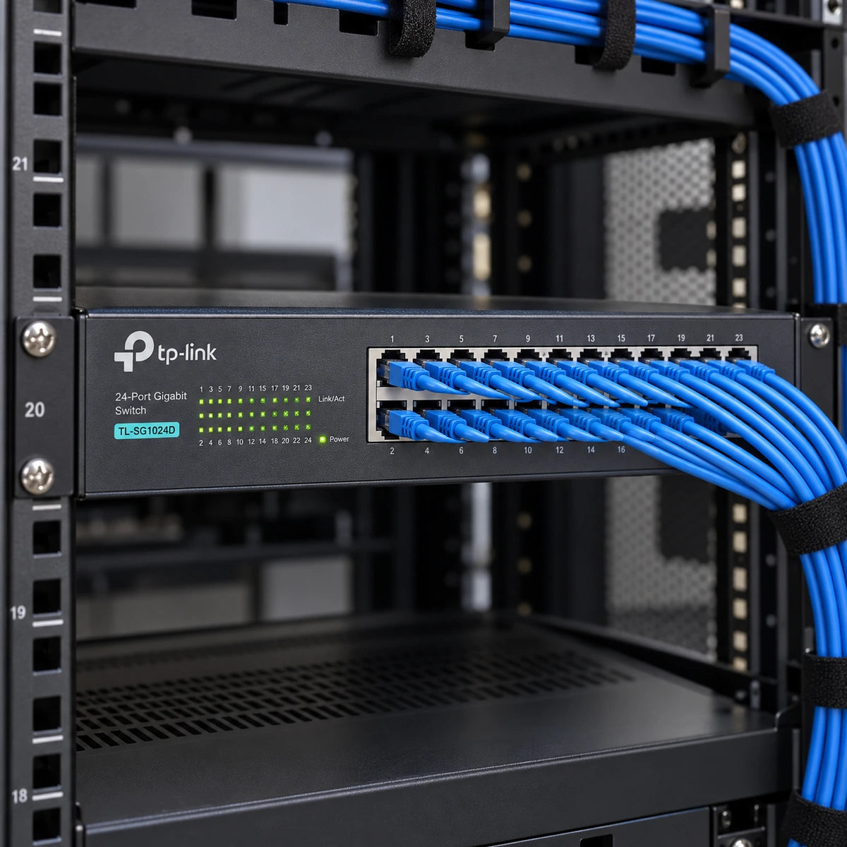 Switch Gigabit TP-Link TL-SG1024D de 24 Puertos - lifestyle server-rack - Media Factory