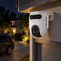 Cámara Wi-Fi EZVIZ H9c Dual 3MP 2K Doble Lente Exterior - lifestyle garage-night - Media Factory