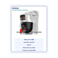 Cámara Wi-Fi Dahua P3D-3F Doble Lente 3MP 2K Exterior, vista 4