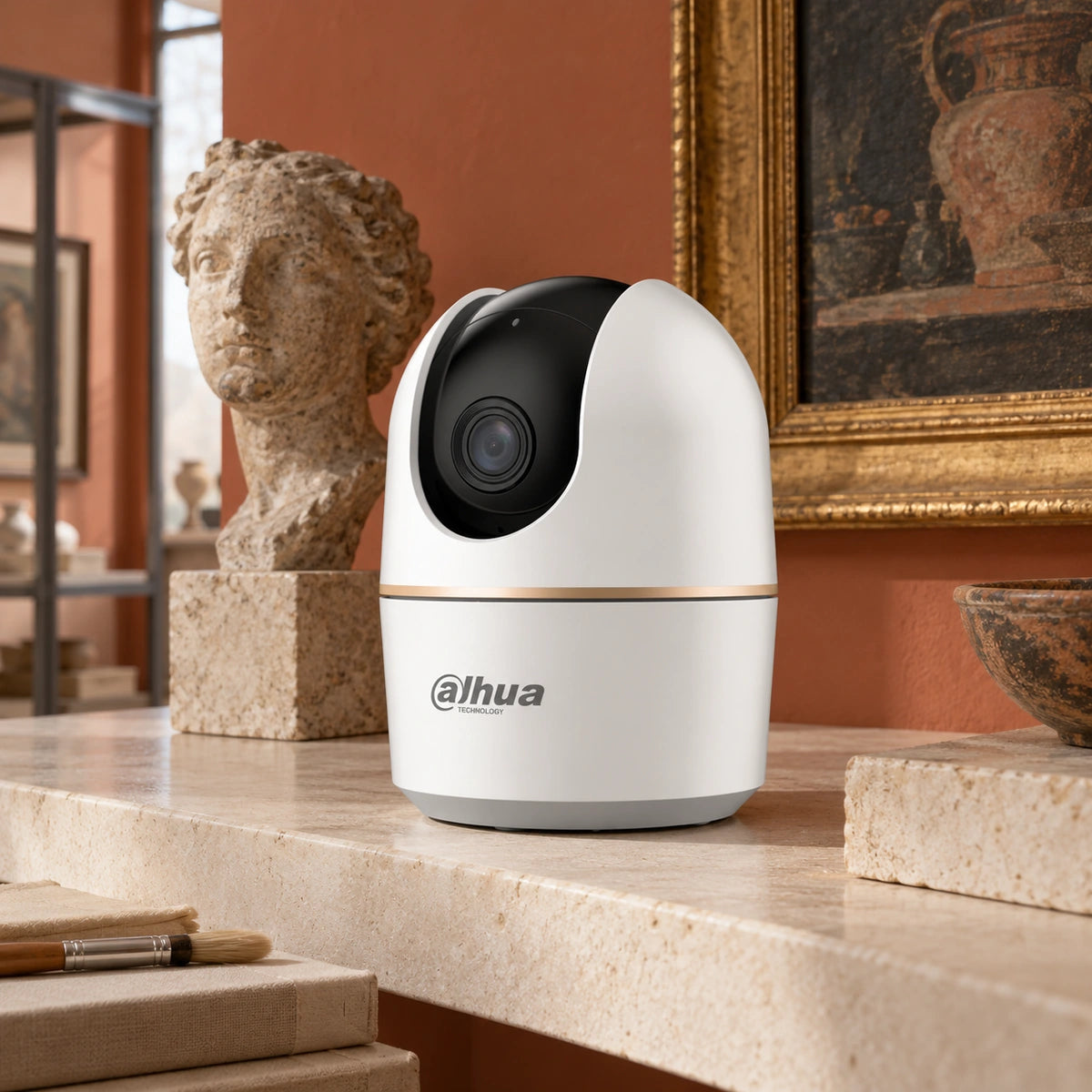 Cámara Wi-Fi Dahua H3A 3MP 2K 360° Interior — tercera escena de uso en un ambiente editorial distinto