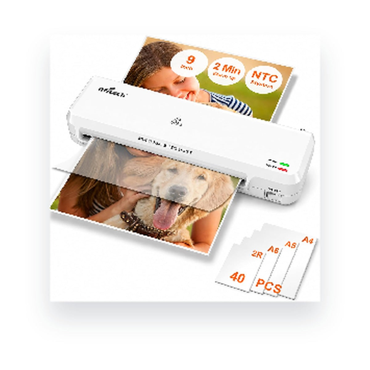Máquina Laminadora Plastificadora Tamaño A 4 Frío y Calor Blanca