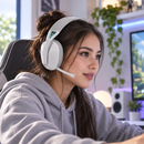 Diadema Gamer Inalámbrica Logitech G321 LIGHTSPEED Blanca - escena lifestyle 1 de uso real