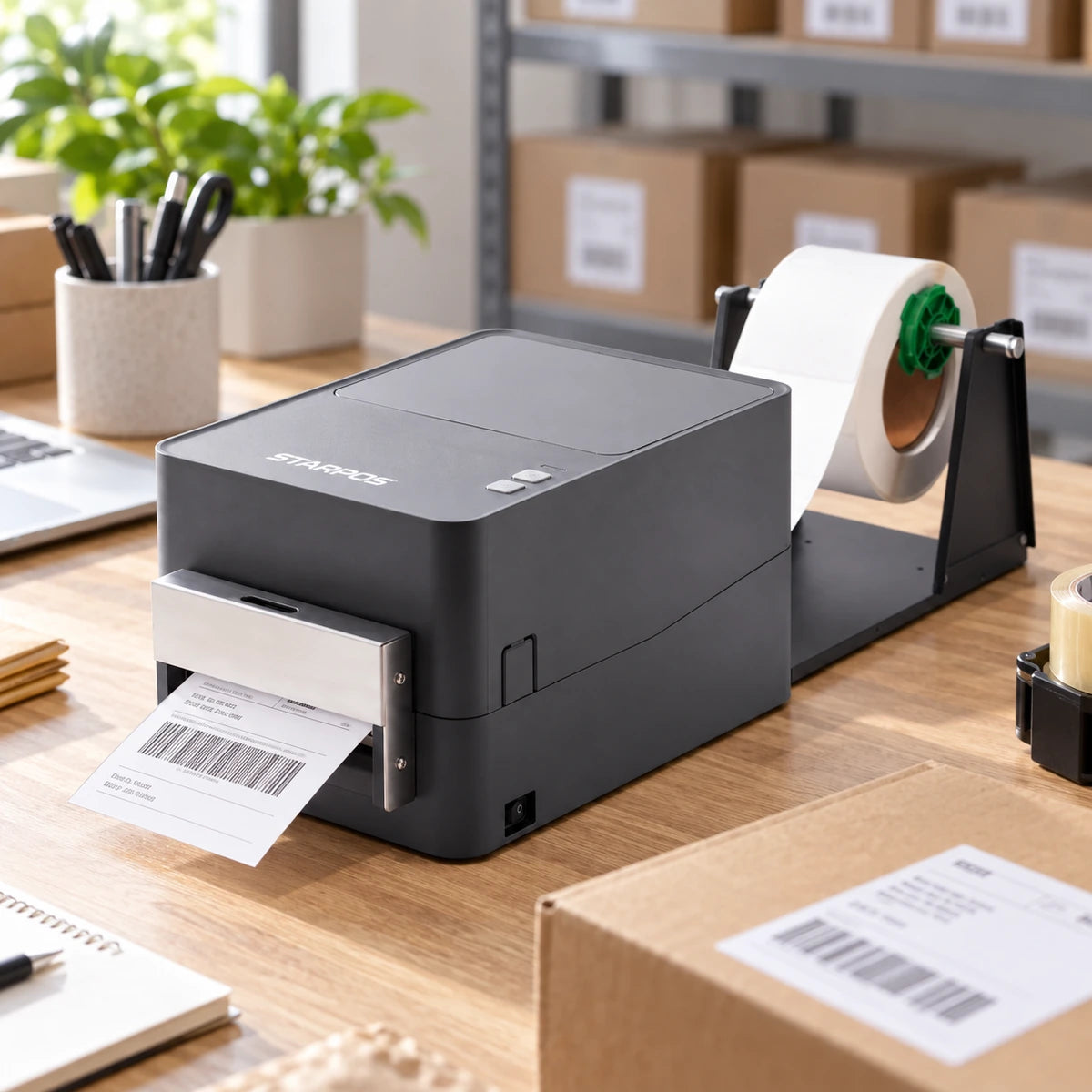 Impresora de Etiquetas Star POS IF4 USB y LAN 100 mm - lifestyle ecommerce-dispatch - Media Factory POS