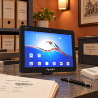 Verificador de Precios SAT VP1000 Android 10,1 pulgadas — tercera escena de uso en un ambiente editorial distinto