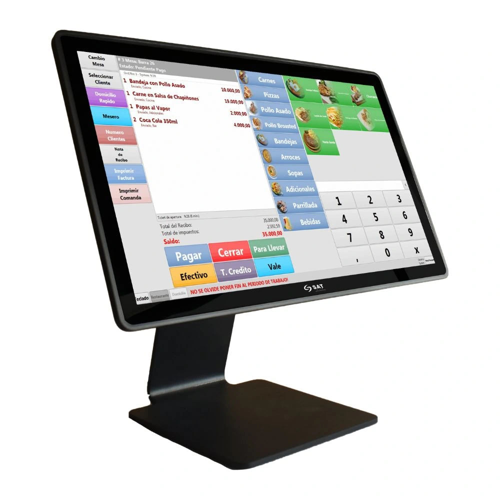 Todo en uno POS SAT AX156 Android 14 4GB 64GB táctil 15,6 pulgadas — vista técnica 1