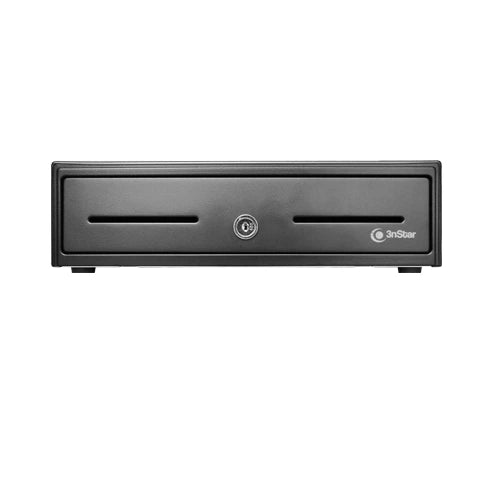 Cajón monedero 3nStar CD250 negro RJ11 de 4 billetes y 8 monedas — vista técnica 2