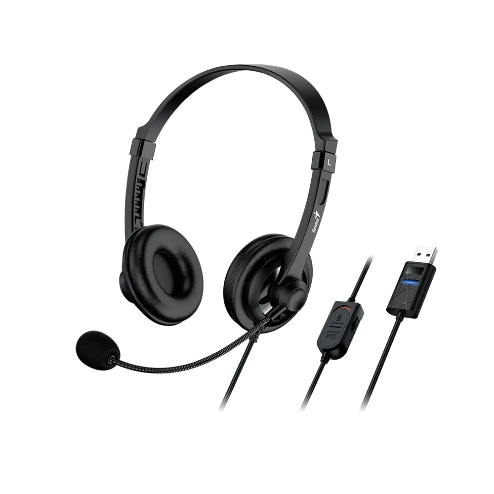 Diadema Genius HS-230U USB-A con Micrófono Negra