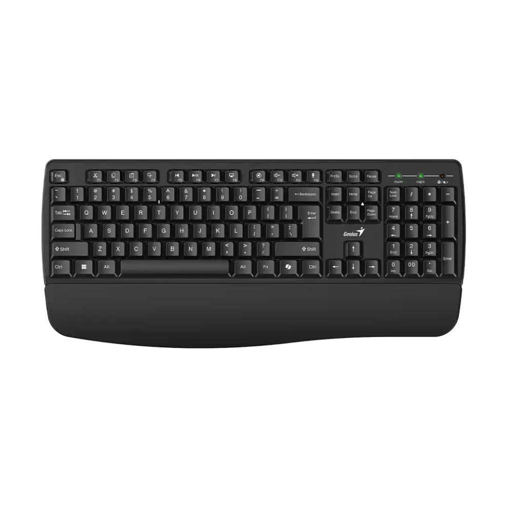 Teclado Alámbrico Genius KB-123 USB con Reposamuñecas - vista 1