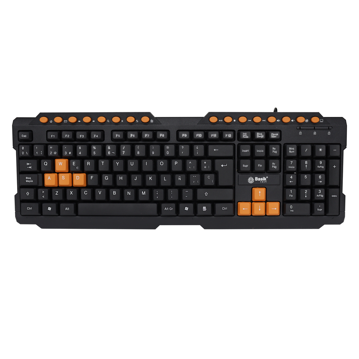 Teclado Multimedia USB Basik Tech BST09T Negro - vista 1