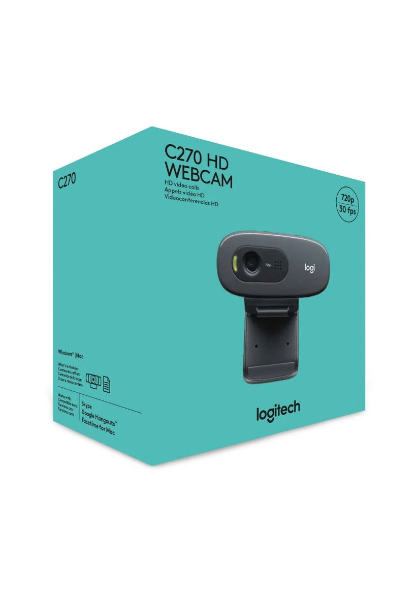 Cámara Web Logitech C270 HD 720p para Videoconferencias HD sin Complicaciones