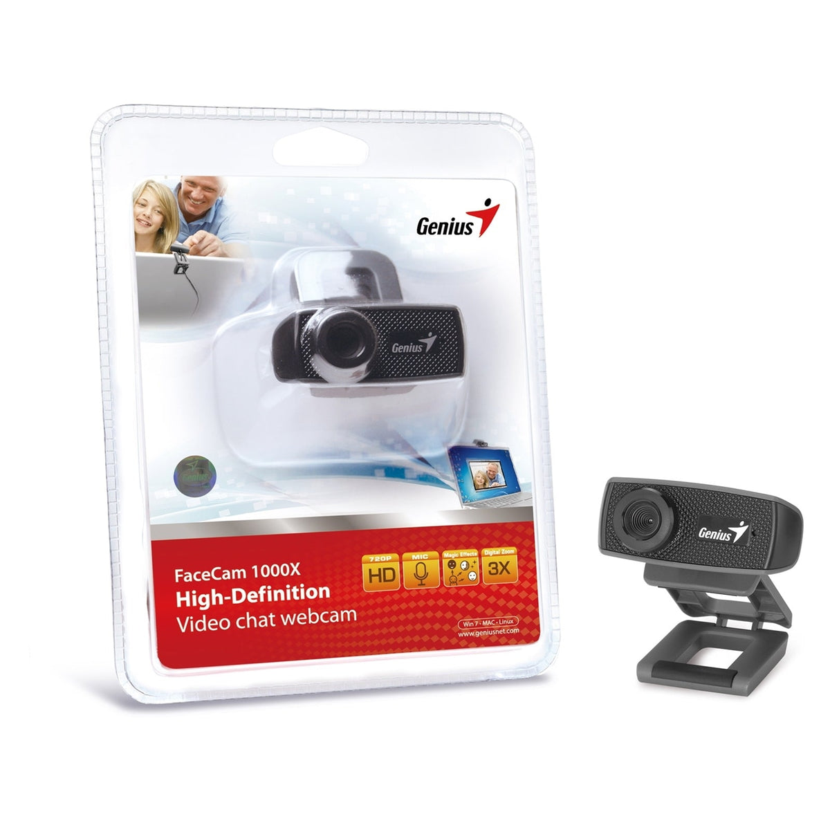 Cámara Web Genius FaceCam 1000X HD 720p con Micrófono - vista 1