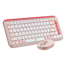 Combo teclado y mouse Bluetooth Logitech POP Icon rosado estilo moderno