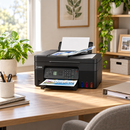Impresora Canon PIXMA G4170 MegaTank WiFi con ADF y fax — escena lifestyle de uso