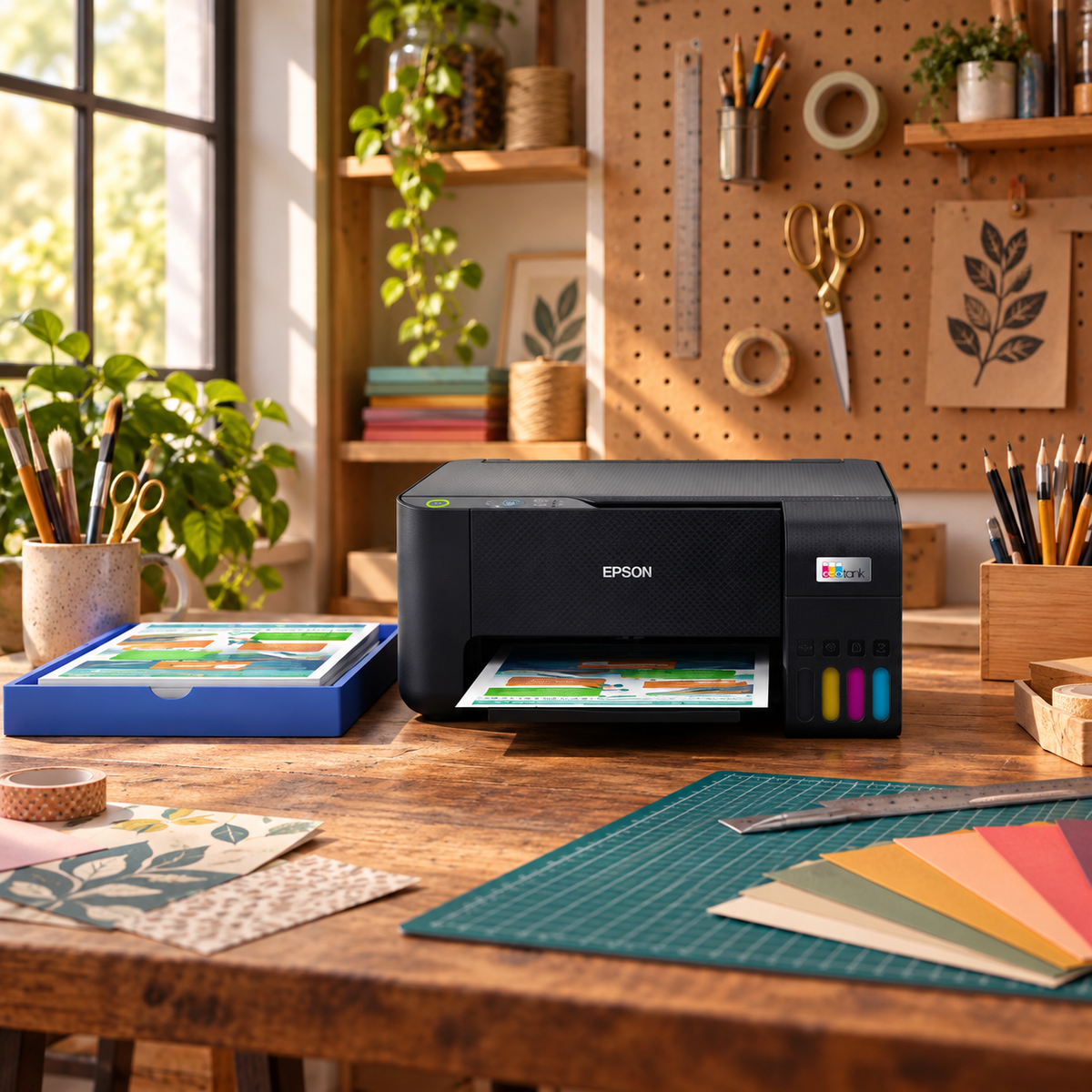 Impresora Epson EcoTank L3210 multifuncional de tinta continua USB — escena lifestyle 2 de 3