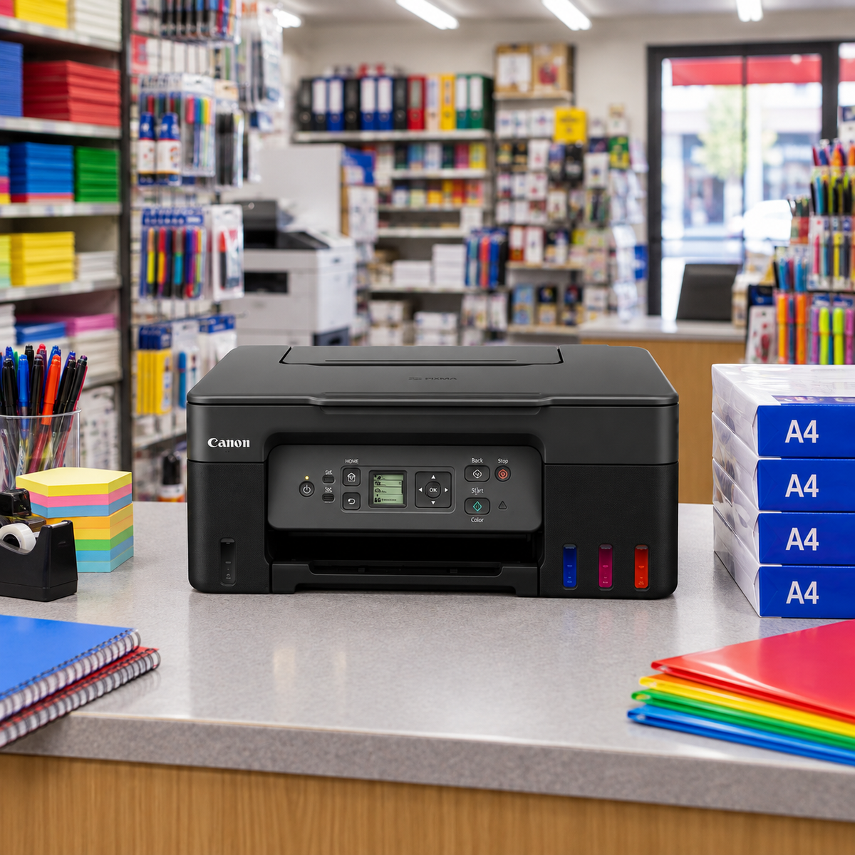 Impresora Canon PIXMA G3170 MegaTank multifuncional WiFi — escena lifestyle 2 de 3
