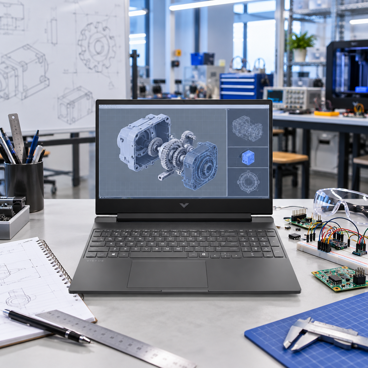 Portátil gamer HP Victus 15-fb3019la Ryzen 7 8GB 512GB RTX 3050 — escena lifestyle 2 de 3