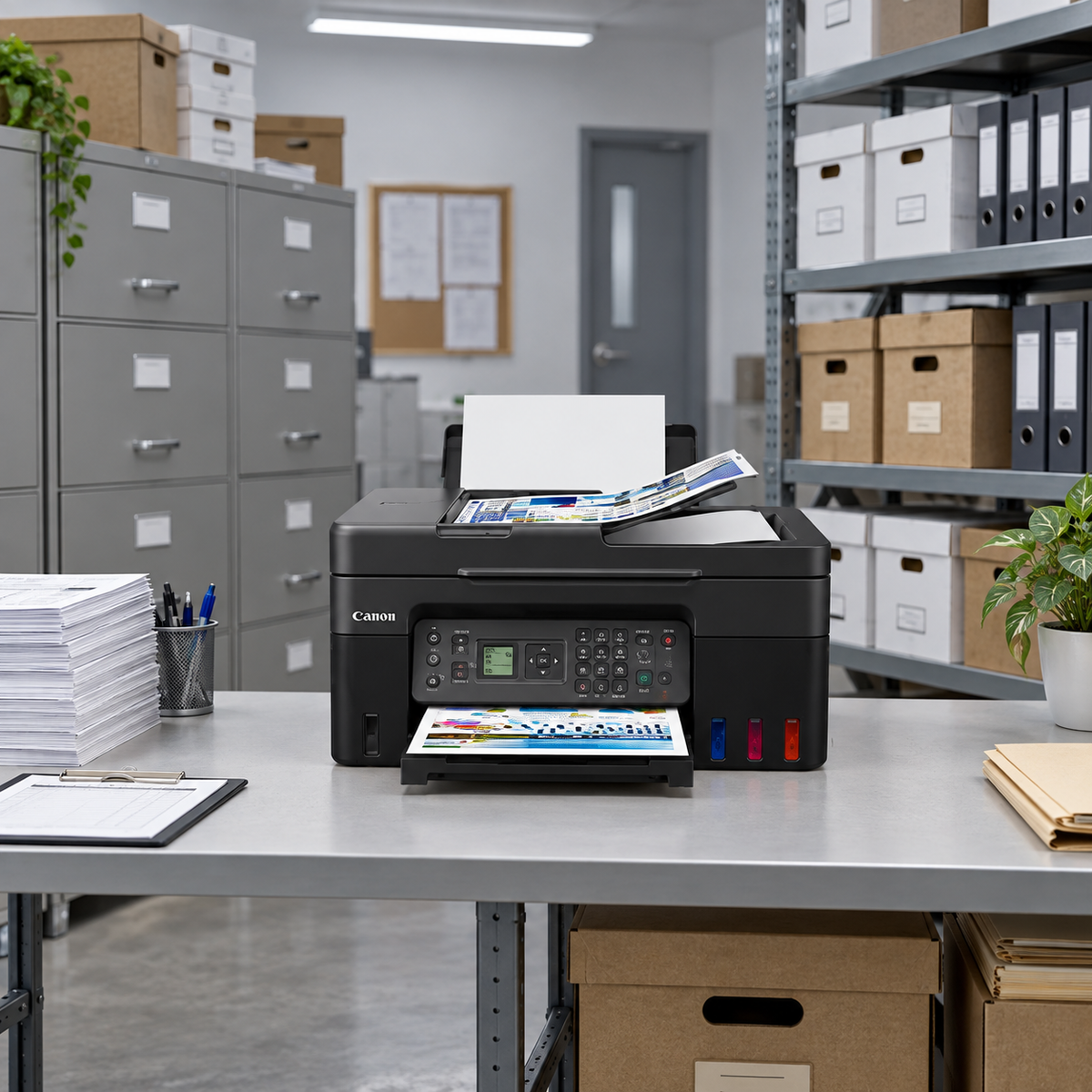 Impresora Canon PIXMA G4170 MegaTank WiFi con ADF y fax — escena lifestyle 3 de 3