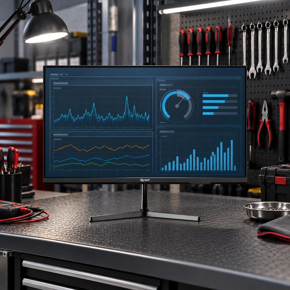 Monitor SAT FHD 21 Slim 21,45 pulgadas IPS Full HD 100 Hz — escena lifestyle 3 de 3