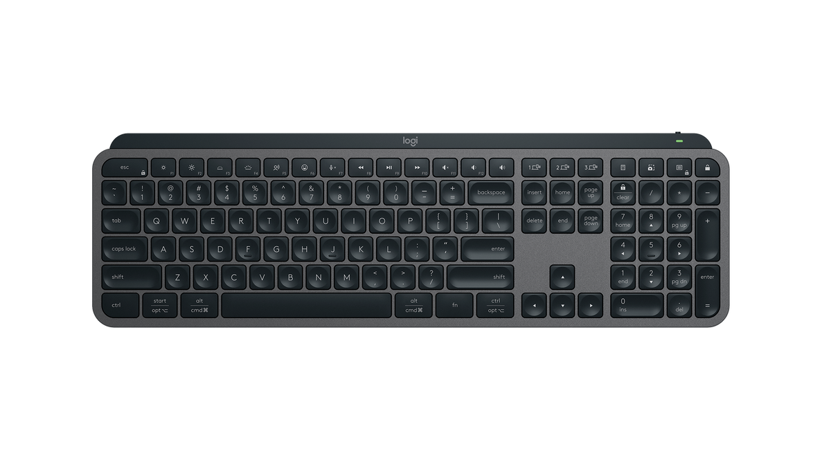 Imagen de referencia: Logitech MX Keys S, distribución US. La distribución del teclado puede variar según la versión entregada.