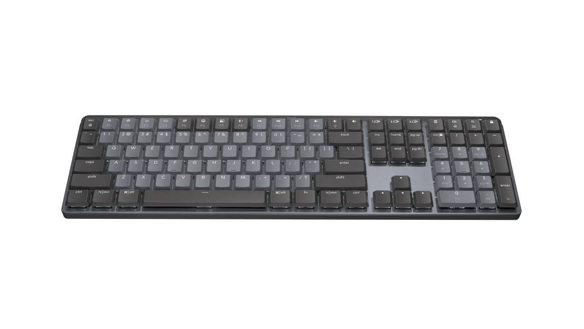 Teclado Logitech MX Mechanical grafito US, vista frontal oficial de alta resolución