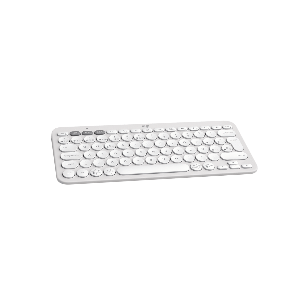 Teclado Bluetooth Logitech Pebble Keys 2 K380s Blanco Español - vista 2