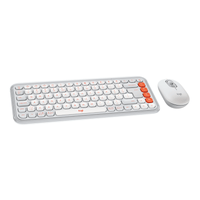 Combo Bluetooth Logitech POP Icon Blanco y Naranja - vista 2
