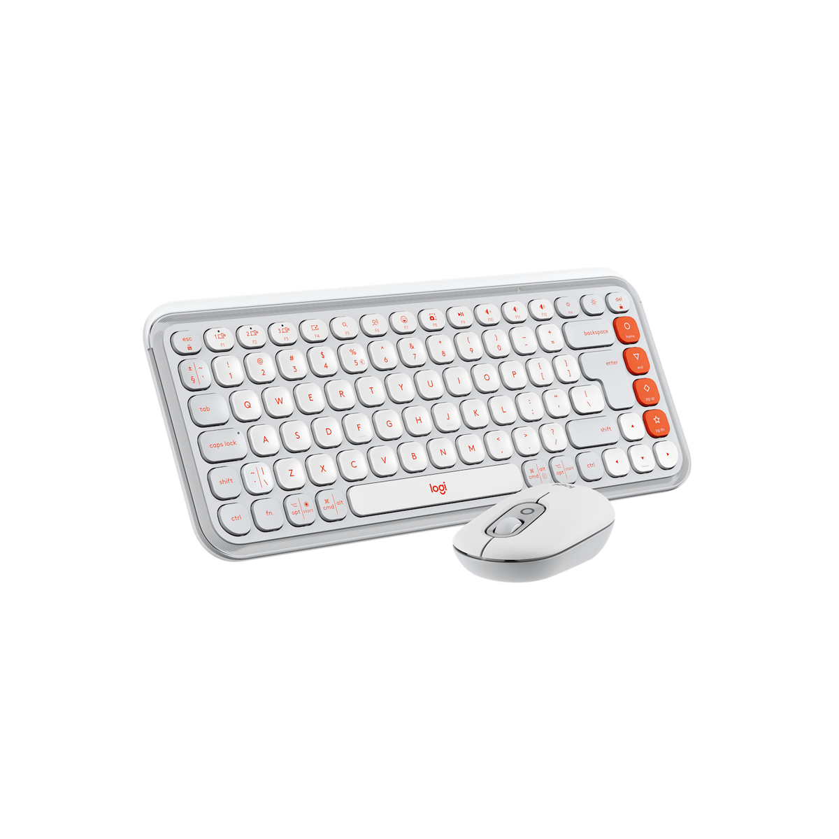 Combo Bluetooth Logitech POP Icon Blanco y Naranja - vista 3