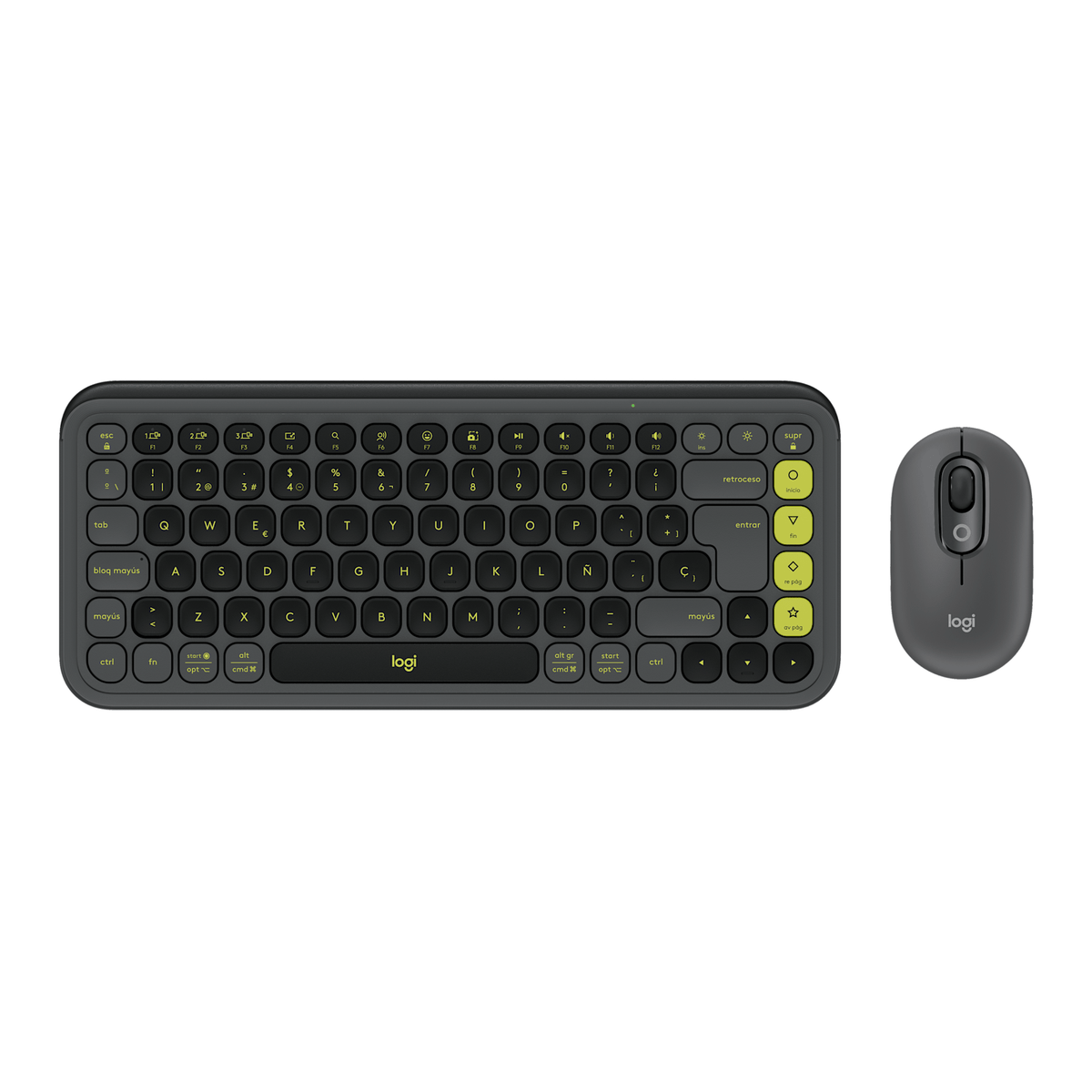 Combo Bluetooth Logitech POP Icon Grafito y Verde - vista 1