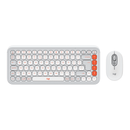 Combo Bluetooth Logitech POP Icon Blanco y Naranja - vista 1