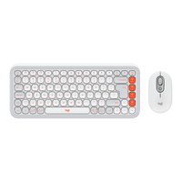 Combo Bluetooth Logitech POP Icon Blanco y Naranja - vista 1