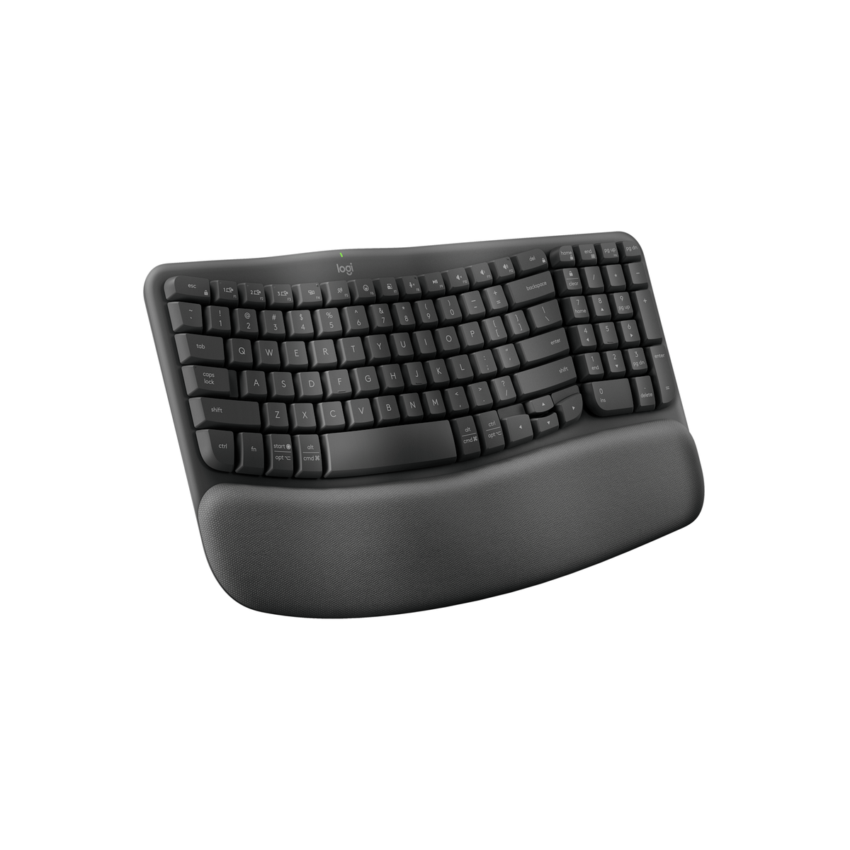 Teclado Ergonómico Inalámbrico Logitech Wave Keys Grafito - vista 3