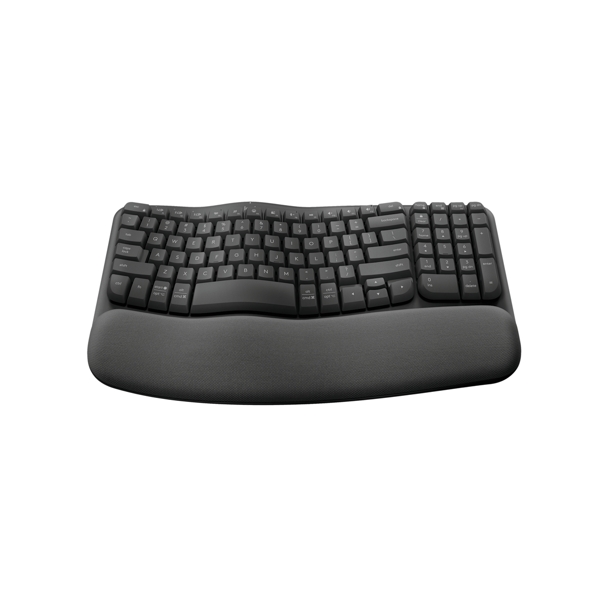 Teclado Ergonómico Inalámbrico Logitech Wave Keys Grafito - vista 2