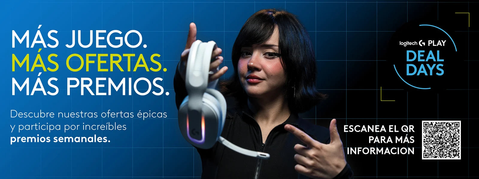 Más juego, más ofertas, más premios. Escanea el QR para más información.